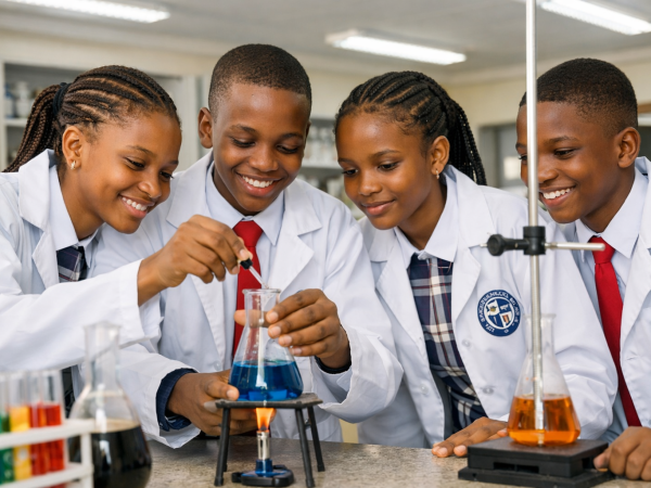 Students in class at Solid Tower